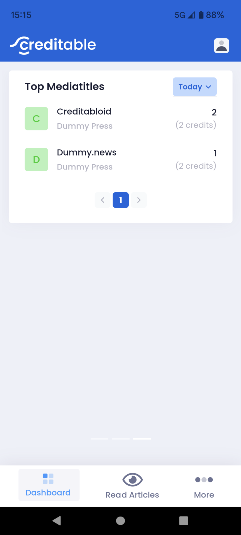 Creditable App - Top Publications